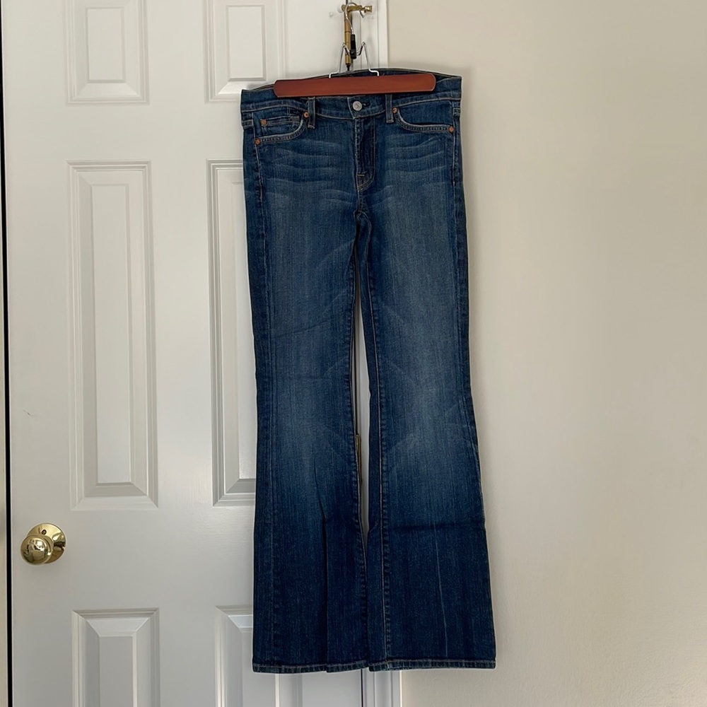 7 for all mankind low-rise boot-cut jeans